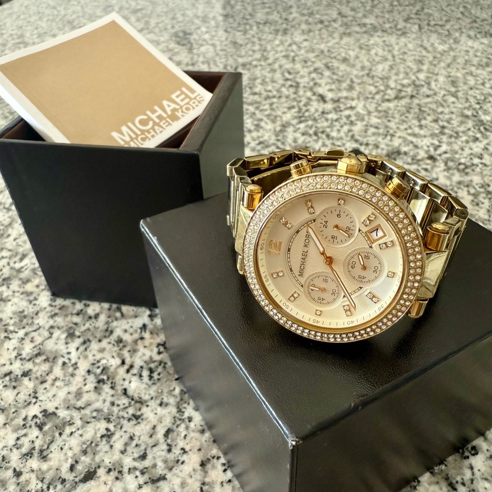 Michael Kors Gold Watch with Crystals
